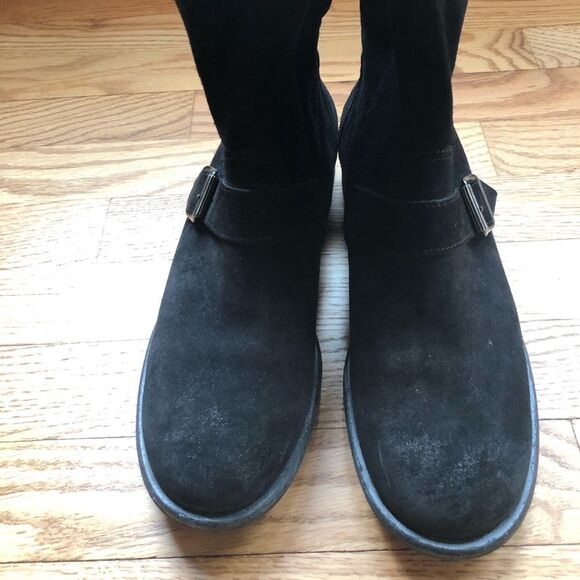 Paul Green Motorcycle Ankle Boots Black Suede 8.5 - Picture 6 of 9
